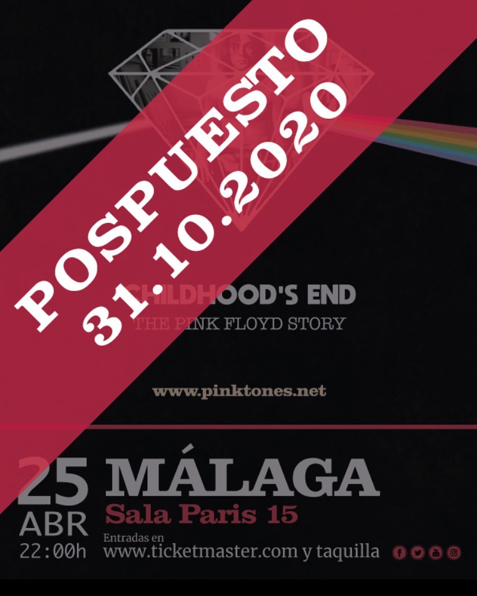 pink_tones's tweet photo. Debido a la situación de fuerza mayor en la que nos encontramos, la fecha para Málaga se pospone al próximo 31 de octubre. Las entradas ya adquiridas serán totalmente válidas, y quien quiera, podrá solicitar la devolución.
Lamentamos las molestias ocasionadas. https://t.co/RN467EQJcB