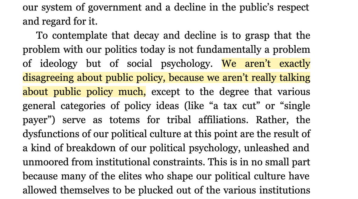 "We aren’t exactly disagreeing about public policy, because we aren’t really talking about public policy much,"