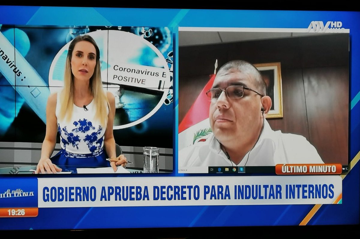 MinjusDH_Peru's tweet photo. 🔴 #ENVIVO | El ministro @FCastanedaP_, brinda entrevista a @JulianaOxenford para informar sobre las acciones ante el #COVIDー19 en los establecimientos penitenciarios del país. #PerúEstáEnNuestrasManos https://t.co/NmRbeHWTJR