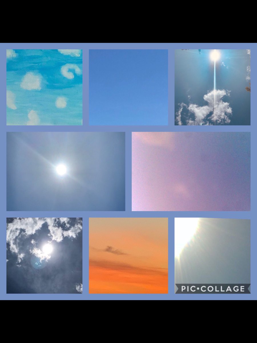Happy Earth Day! 3rd+4th Ss explore air pollution topics +discuss solutions during Remote Science lessons. They share their reflections through photographs + art to create collages for the Sky Day Project!  #SkyDayProject2020  #gslearning #EarthDay  #TheGulliverDifference