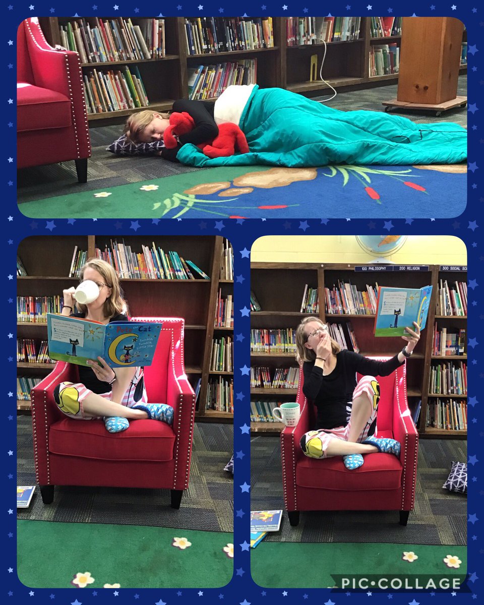 MicheleEPSlib's tweet photo. We had fun cozying up with a book to read today for #NationalLibraryWeek!  What book did you snuggle up and read?  @EufaulaPrimary @EufaulaCS https://t.co/6V0dIXdDBF