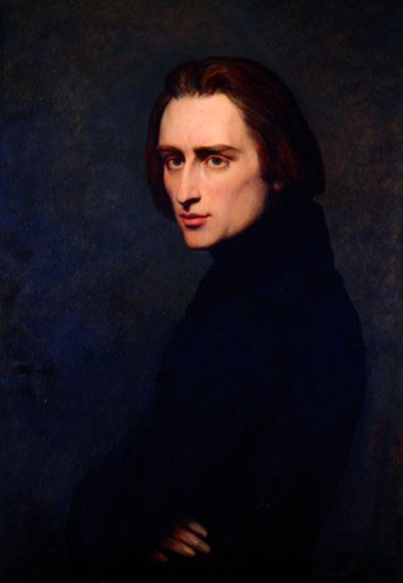 4th thread on my recommendations of Classical music for times of self-seclusion. These are five piano pieces by Liszt, chosen for their soul-riveting lyricism & for evoking an "ombra misteriosa" ambience. Portrait of Franz Liszt by Ary Scheffer, 1837