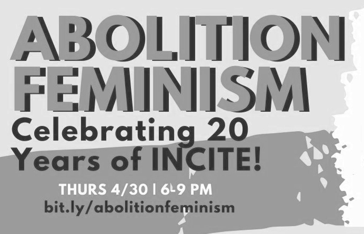 Boosting registration link to 20 years of 
<a href="/incitenews/">INCITE!</a> and #AbolitionFeminisms 
 w/ Angela Davis, Beth E Richie, Mimi Kim, Nadine Naber, Cara Page, Shana Griffin &amp; Kiri Sailiata. h/t/ <a href="/prisonculture/">NYC Tw*tterati</a> 

 More info &amp; be sure to register at:
 bit.ly/3blIS1k - ASL provided