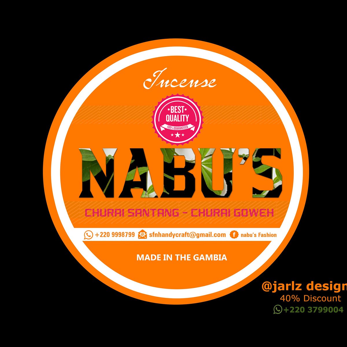 Jarlz Designs Ramadan promotion 40% discount on all our digital branding services.
For more in plz call/WhatsApp me on +220 3799004
Email: alfusaineyj3@outlook.com 
jarlzdesigns.org