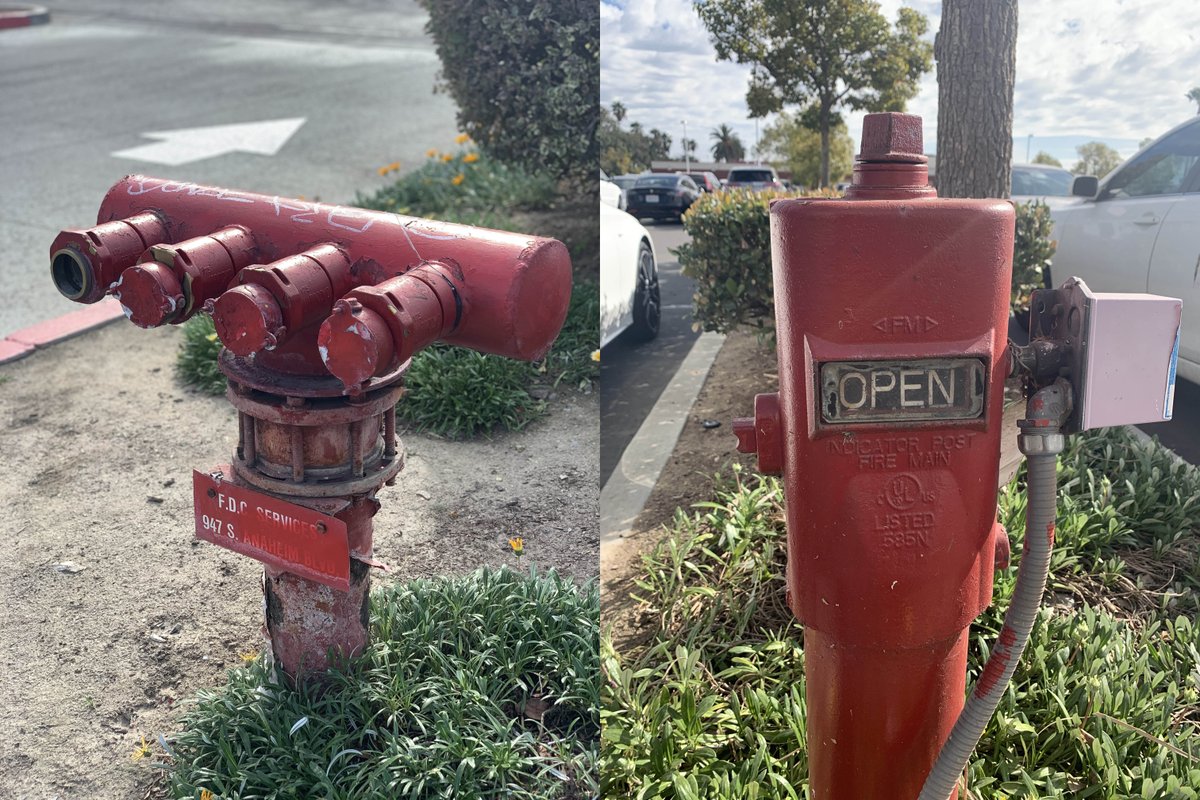 firesafetyfirst's tweet photo. This #FireDepartmentConnection and this #PostIndicatorValve are vital parts of the fire protection system in buildings. Their proper operation impact civilians and first responders.

read the full post on our LinkedIn page - https://t.co/bRVNLmRIry

#PropertyManagement #OC #LA https://t.co/ECLTQFJY9x