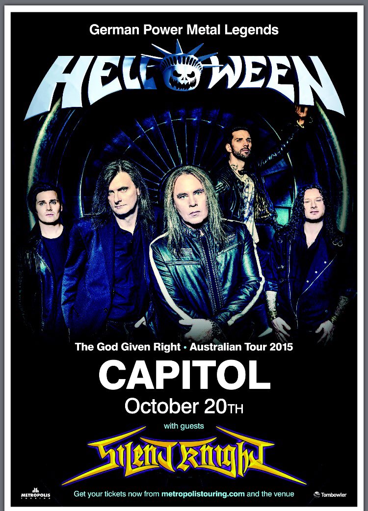 #throwbackthursday to a great 2015 memory with the mighty @helloweenofficial !! 
#silentknight #silentknightband #powermetal #powermetalband #powermetalsupreme #metal #heavymetal #helloween #pumpkinsunited
