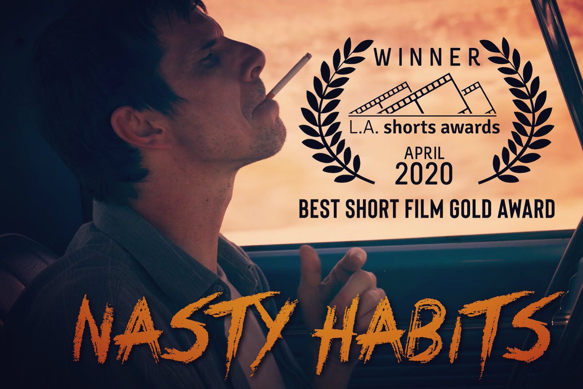 #NastyHabitsMovie took home the Gold Award for #BestShortFilm at LA Shorts Awards 2020! Yay team! 🏆✨