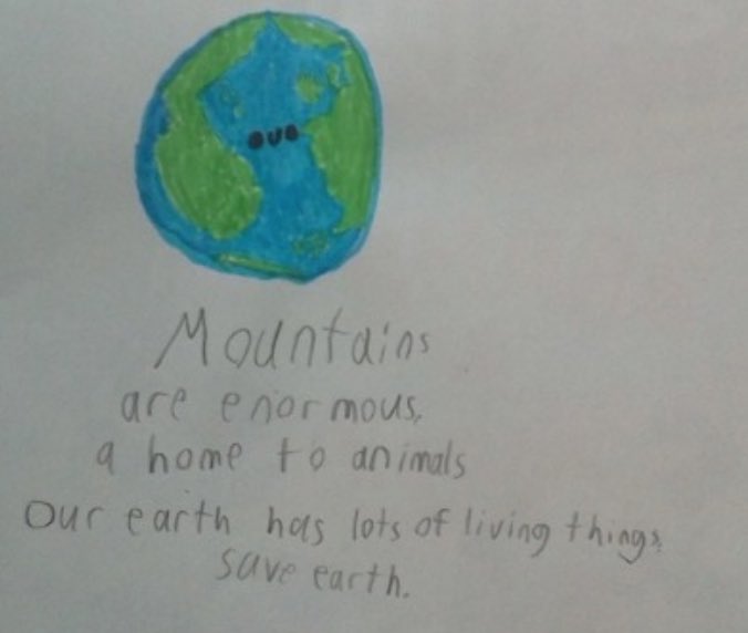 KelliVogstad's tweet photo. Love the #Earthday cinquain poems and images Sts are sharing on #FreshGrade #Learningathome #surreyschools https://t.co/hojqaQ3gG2