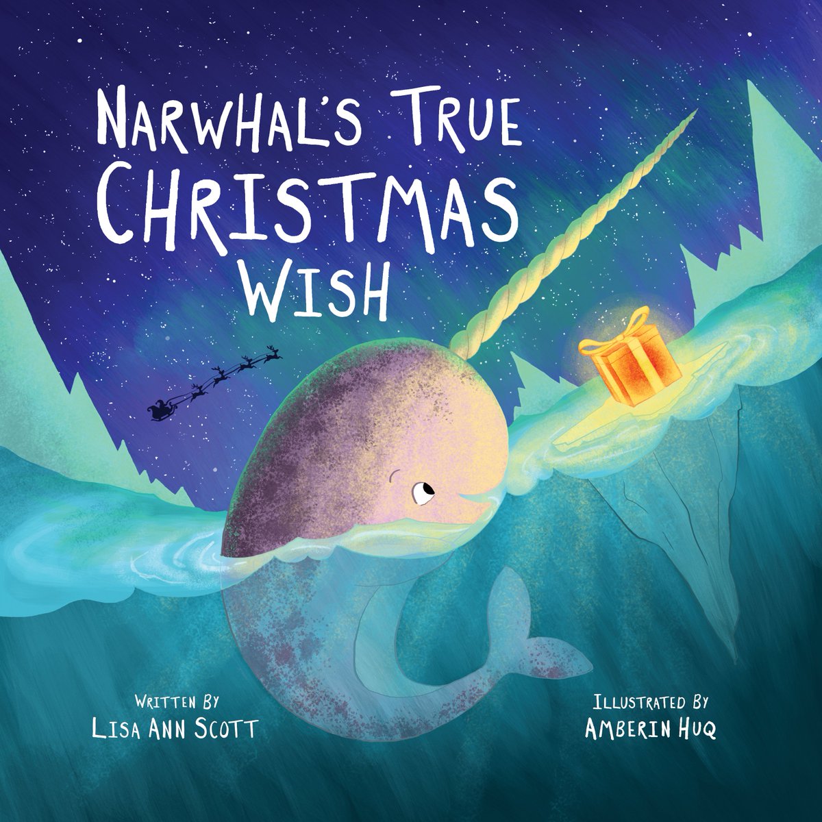 Excited to reveal the cover for my new #picturebook NARWHAL'S TRUE CHRISTMAS WISH from Sky Pony Press this fall!