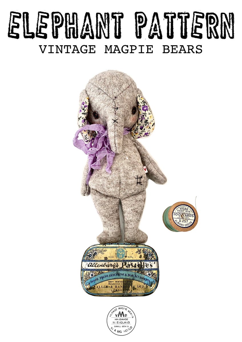 VMBears's tweet photo. Thank goodness - Sewing Bee returns!  Dust down your sewing machines and get making ...
find the patterns here ..
https://t.co/W693QgKXpc 
#sewingbee #patterns #rabbit #elephant #makeityourself #handmade #vintagemagpiebears https://t.co/TbTMyQdIw8