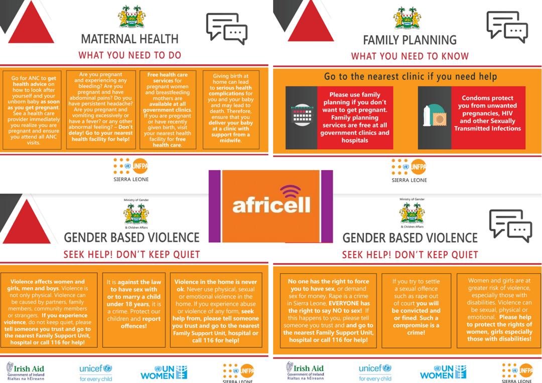 kimevadickson's tweet photo. Delighted with our new partnership with @AfricellSalone! @UNFPASierraleon will reach at least 600,000 people with SRH SMS and voice messages! Maternal, FP and GBV services are still available during the #Coronavirus pandemic! #SierraLeone 
@mabinguengom
@atayeshe
@kimevadickson https://t.co/I8MCSaYUD5