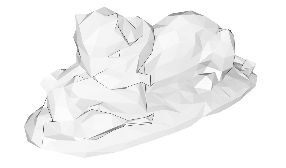 Random fun with #python #pointclouds to create lowpoly #3D #mesh #automatically