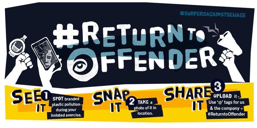 🌎 To celebrate #EarthDay @sascampaigns has launched the #ReturnToOffender #DigitalBeachClean campaign
Snap pictures of branded #PlasticPollution, share them & tag brands to demand action to stop plastic pollution
Details 👉 BIT.LY/RETURNTOOFFEND… 
#SeeIt #SnapIt #ShareIt