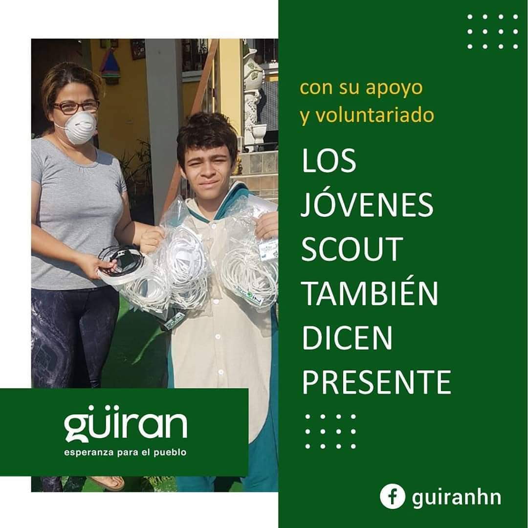 Nuestro agradecimiento especial para el joven #Scout #JenssyMiguelOrtiz por su solidaridad y constante apoyo en la elaboración de escudos faciales para el personal médico de hospitales y centros de salud públicos <a href="/guiranhn/">GUIRANHN</a> #Makers #EnPijama trabajando por #honduras🇭🇳