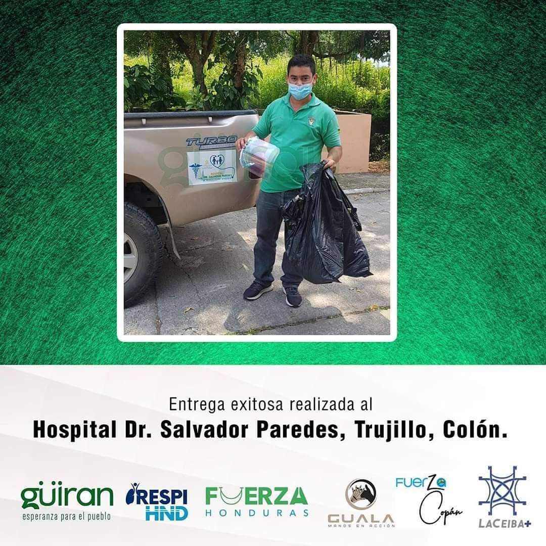 Llegamos hasta Trujillo, #Colon con el brazo solidario que <a href="/guiranhn/">GUIRANHN</a> ha establecido a través del apoyo de muchos voluntarios y las donaciones de hondureños que estamos unidos ante el Covid-19. El Hospital Dr. Salvador Paredes recibió una dotación de escudos faciales. #honduras🇭🇳