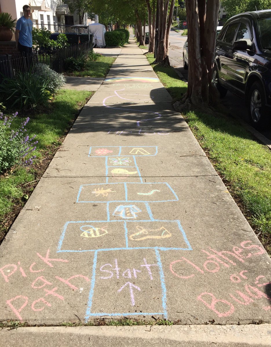 LynnReynSLP's tweet photo. Downtown kids,do you need a movement break? Visit our sensory sidewalk on Bloodworth Street behind Moore Square Middle. A collaboration with the outstanding Occupational therapist Ryan Joyce, and Speech Language Therapist Me! @RootElem @JYJoyner @BClark530 @MSHALE87 #moretocome https://t.co/jV0idDDiVl