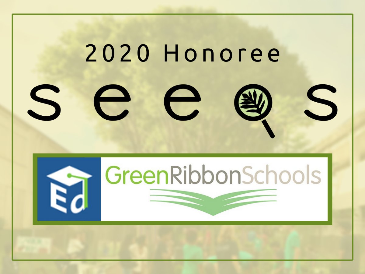 Happy Earth Day! Today SEEQS was named a 2020 U.S. Department of Education Green Ribbon School! Across the country, 39 schools, 11 districts, and 5 postsecondary institutions are being honored for their commitment to sustainable practices: www2.ed.gov/programs/green…