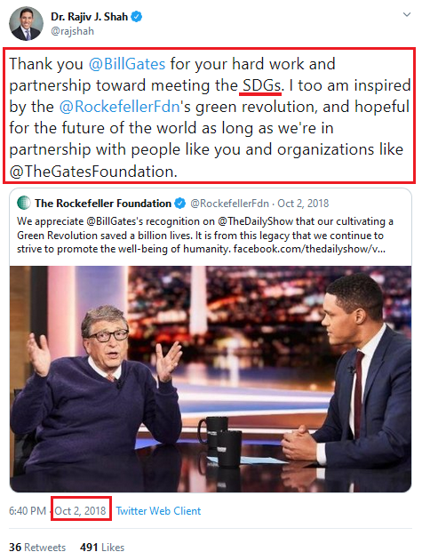 Authors of PTB include Rajiv Shah, pres. of  #Rockefeller Foundation. Shah has worked on  #vaccine financing for  #Gates. "His bio is the embodiment of the current phase of "green"  #imperialism ( @cordeliers) w/ a new woke patina of "equality" & "stakeholder  #capitalism".