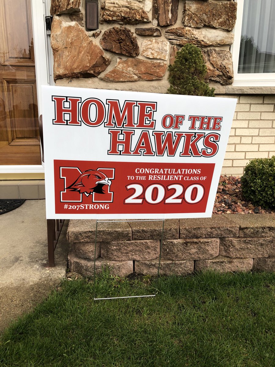Proud to deliver these signs to recognize our seniors!  Congrats  Class of 2020!! #207Strong ⁦<a href="/MSHawkPride/">MS Hawk Pride</a>⁩