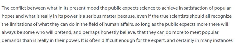 From Friedrich Hayek’s Nobel acceptance speech: