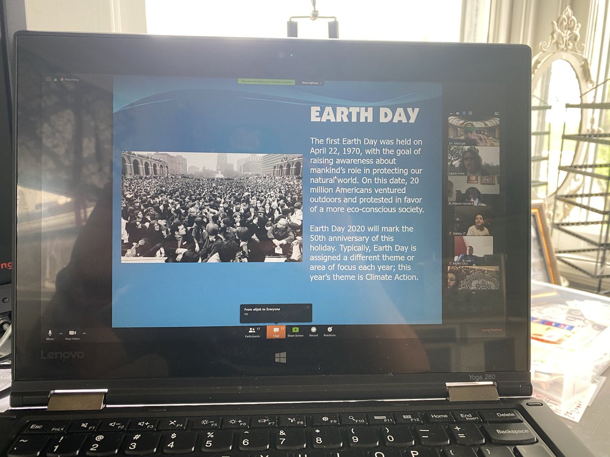 cjmarczak's tweet photo. Thank you @LauraIrvineTN for inviting me to ZoomBomb your #EarthDay lesson today to see some amazing student projects! @grannykay1964 @Moore4D5 @mcps_tech @MikeChristenCDH @Parents4MCPS @SHMSGeneral @TNedu @SchwinnTeach #growmaury #mcpskeys https://t.co/xDzmVr38fC
