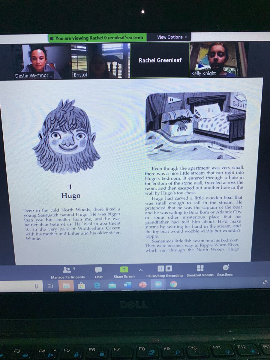 dnwestmoreland's tweet image. Started our weekly book club!

We’re reading Big Foot and Little Foot on Epic. 

I did my first small group sessions using breakout rooms. 

#teacherwin #zoomclass #breakoutrooms #bookclub #smallgroups
