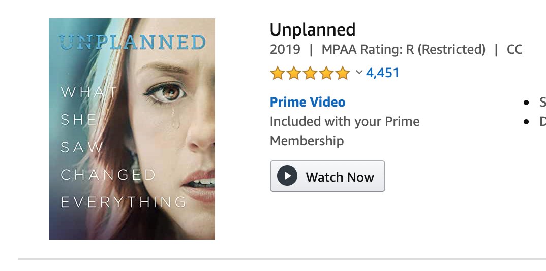 UnplannedMovie's tweet image. It's primetime! #UnPlanned is now available on Amazon Prime video!
amazon.com/Unplanned-Ashl…