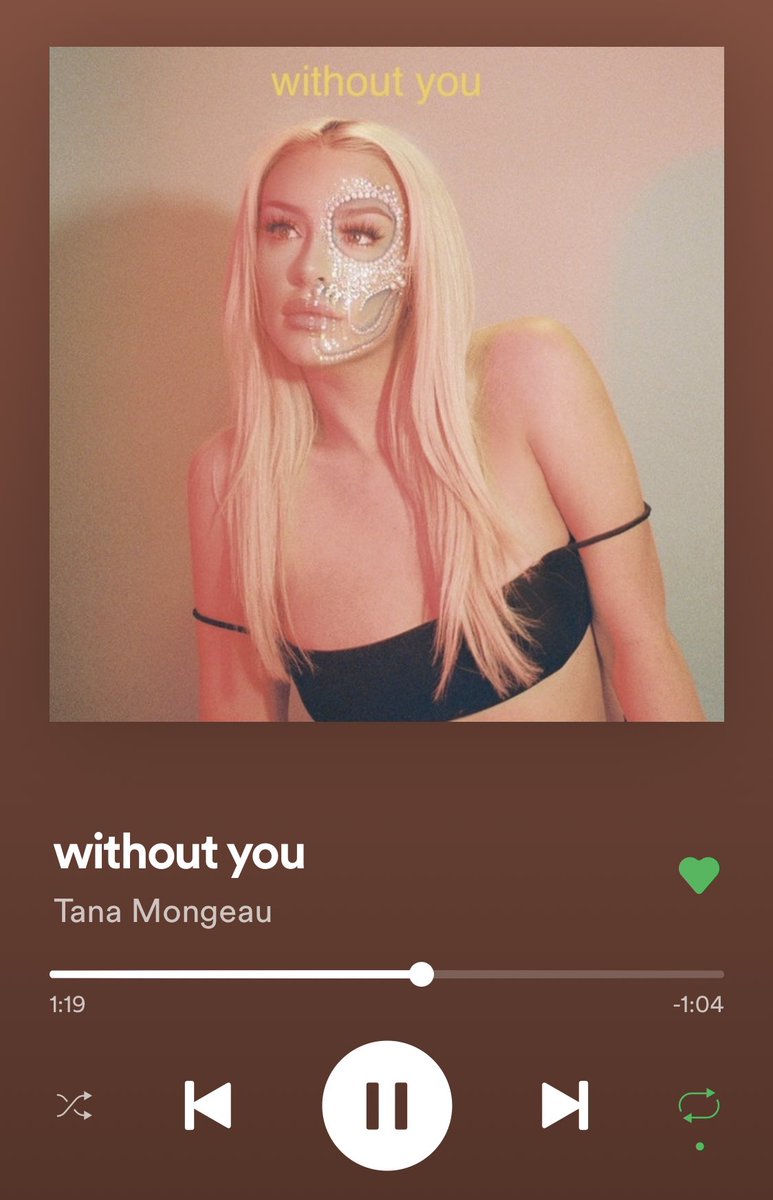 spookeebby's tweet photo. waited for it to drop early this morning &amp; have had it on repeat since then... its so good i’m so proud of u bby🥺🥰 @tanamongeau #WithoutYou https://t.co/jm4pkQBR54