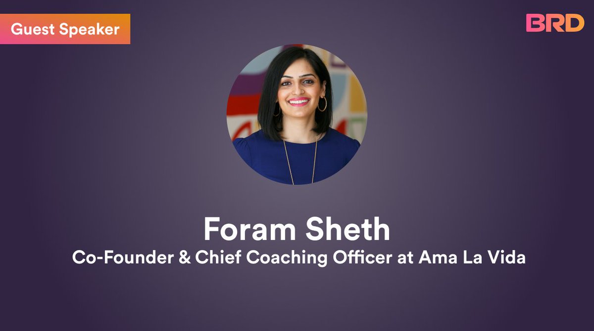 BRDHQ's tweet photo. @alvcoaching joined us yesterday to guest speak at our workplace wellness ERG. Foram Sheth guided us through a dialogue to share how we are managing through COVID-19 with the pressures managing work and external factors such as family dynamics. Thank you so much Foram. https://t.co/0WdcDzAN8Q