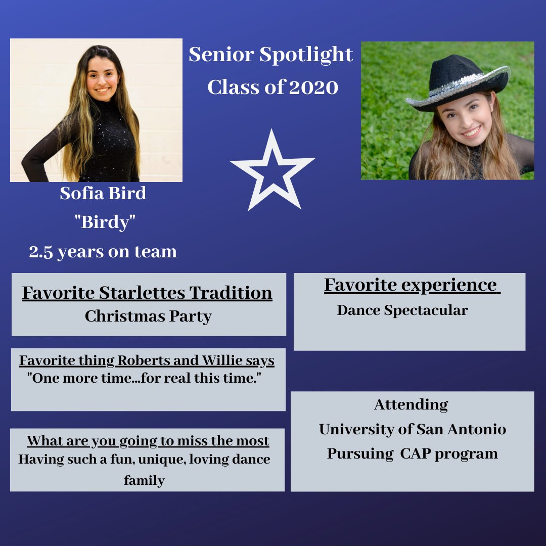 Ars_Starlettes's tweet photo. In honor of our Spring Showcase we are going to be honoring our seniors once a day! We love you! Once a Starlette always a Starlette! https://t.co/YOA30DhgyJ