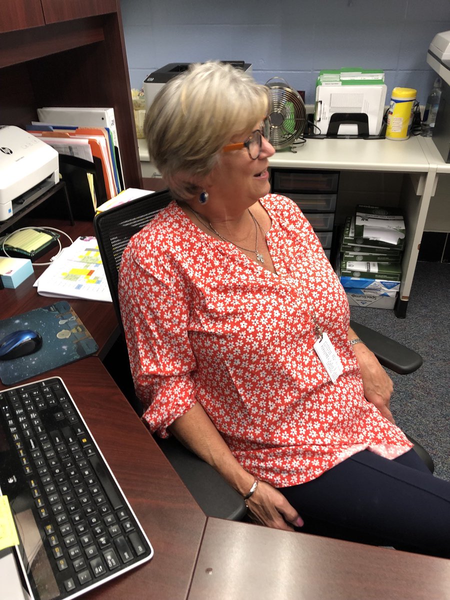 Administrative Assistant Day, this lady rocks🦅 she keeps Mr. Powell in-line 😍#newcaneyhs