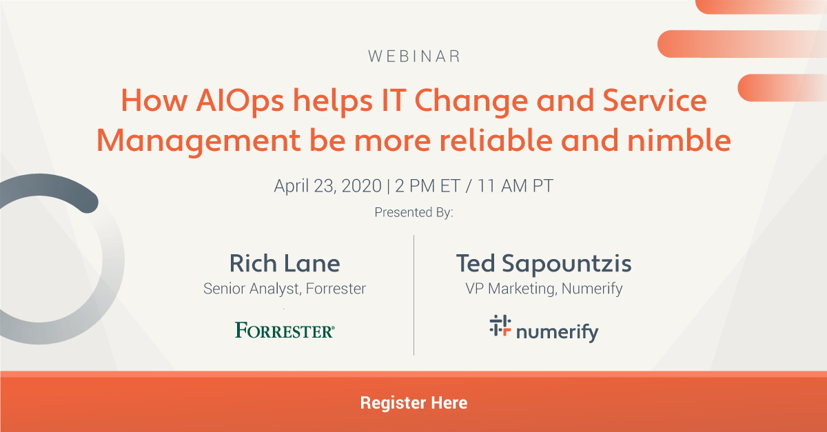 numerify's tweet photo. Join our webinar tomorrow at 2 PM ET / 11 AM PT. Learn how AIOps can help you improve service reliability, agility, and the employee experience https://t.co/1tvNO91RnR #AIOps https://t.co/jEFXb8GqJW