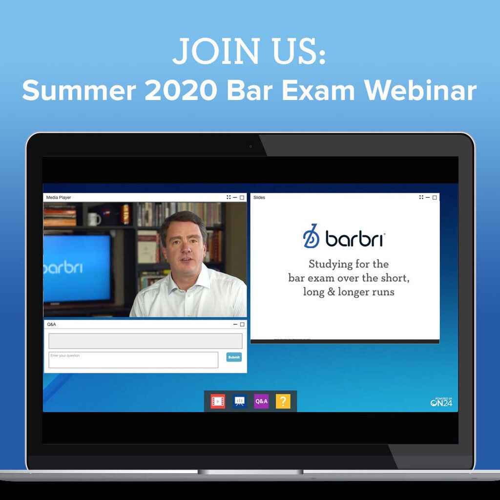 ASULawBarbri's tweet photo. Join BARBRI President Mike Sims Tomorrow at 3:00pm as he discusses recommendations and approaches to studying for the bar exam over the short, long and longer runs this summer.
๐ https://t.co/U0345wr46F
#barexam #barprep #BARBRI #3L #GoBARBRI #barexamprep #ASULaw https://t.co/IaIjlt8H31