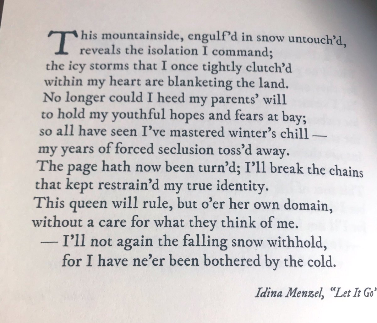 13/. Overwhelmed with Elsa’s “Let it go”? How abt fine-tuning it to Shakespeare like this: