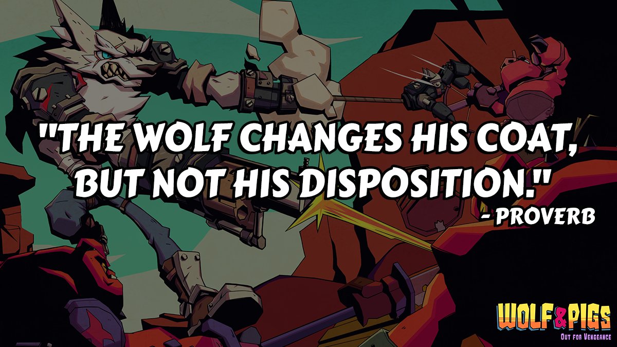 Wolf always stays true to himself when battling the Pig Brothers gang.

Wishlist #WolfAndPigs on <a href="/Steam/">Steam</a>:
store.steampowered.com/app/1198810/Wo…

#wisdomwednesday #wednesdaywisdom #indiegame