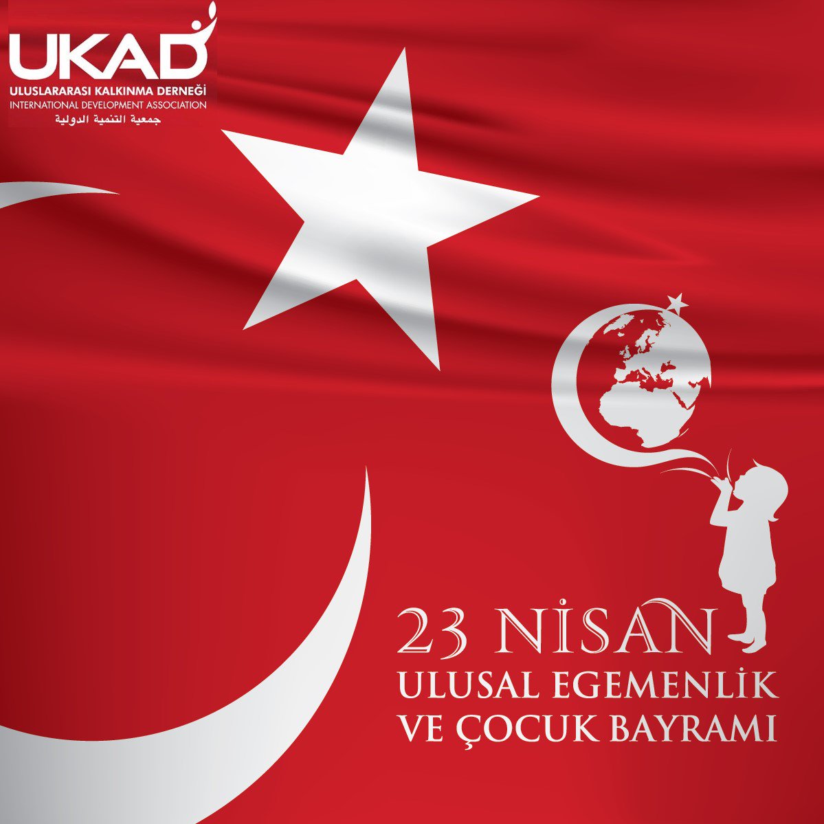 Türkiye Büyük Millet Meclisi'nin açılışının 100. yıl dönümünde; Büyük Önder Gazi Mustafa Kemal Atatürk tarafından tüm dünya çocuklarına armağan edilen Ulusal Egemenlik ve Çocuk Bayramını kutluyoruz. #23NisanKutluOlsun #23Nisan #UKAD