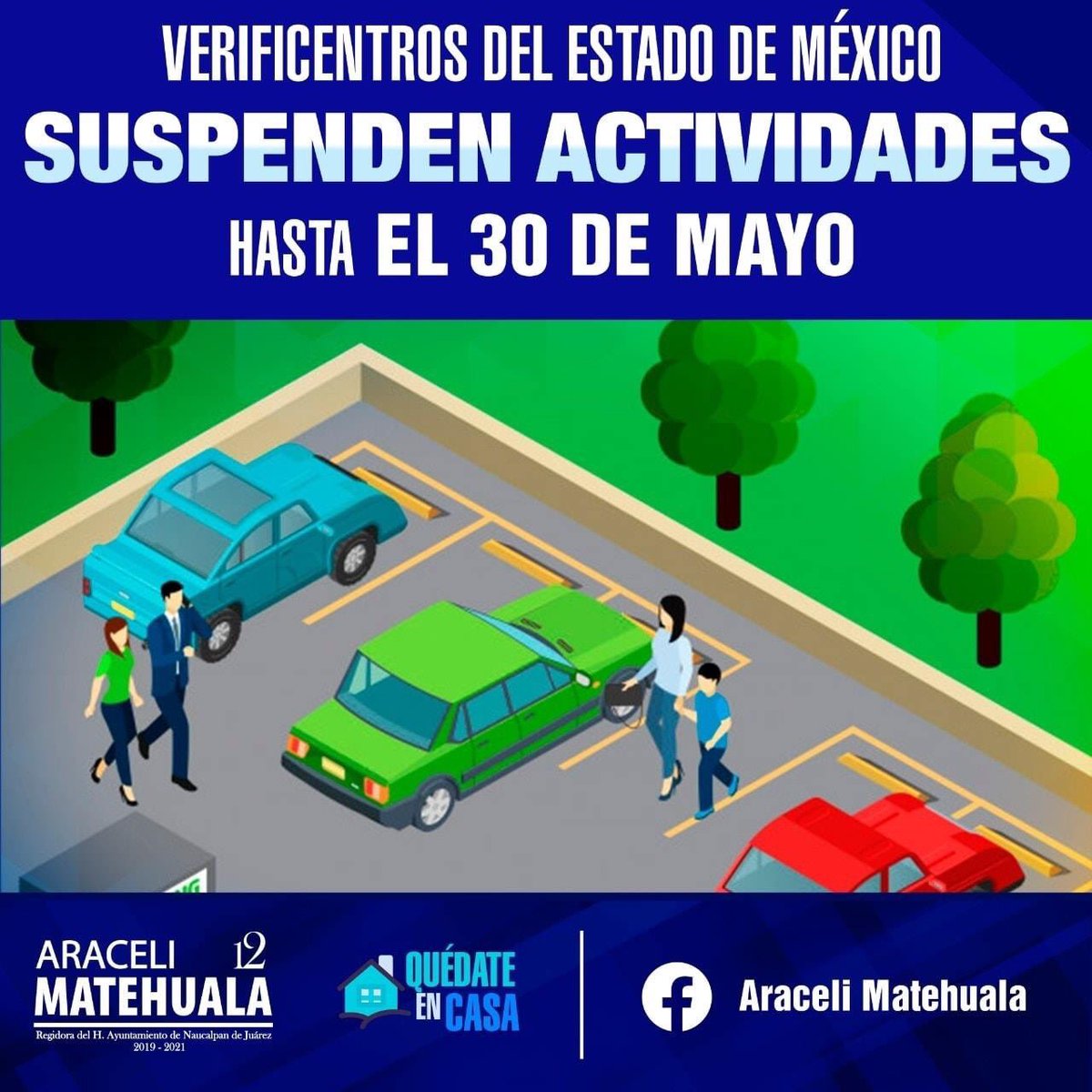 ara_matehuala's tweet photo. Los 126 verificentros que existen en el @Edomex permanecerán cerrados hasta el 30 de mayo debido a la ampliación de la cuarentena causada por el #COVID19.
#la12teinforma #R12 #AraceliMatehuala #ComisióndePoblación #Naucalpan #EdoMex @SEMOV_Edomex #22Abril #MedidasFase3Edomex https://t.co/4JvNZj6ibo
