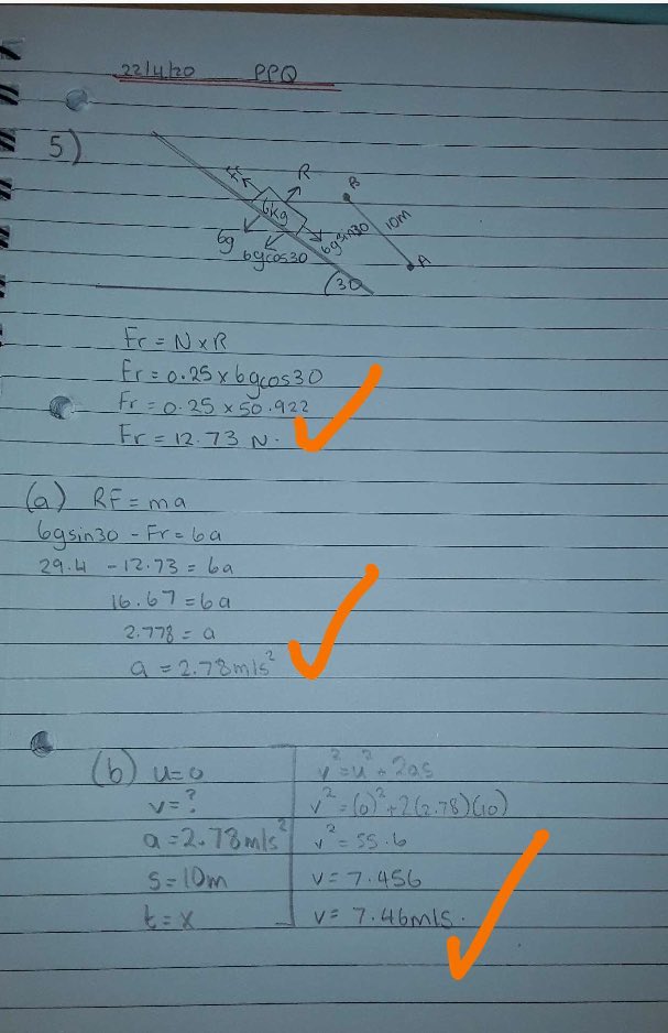 VHCMathsPMcL's tweet photo. ⁦@StMarysHSNewry⁩ Despite the lockdown, St Mary’s pupils continue to submit 1st class Mechanics work #mad4maths https://t.co/FrkX5EdRXh