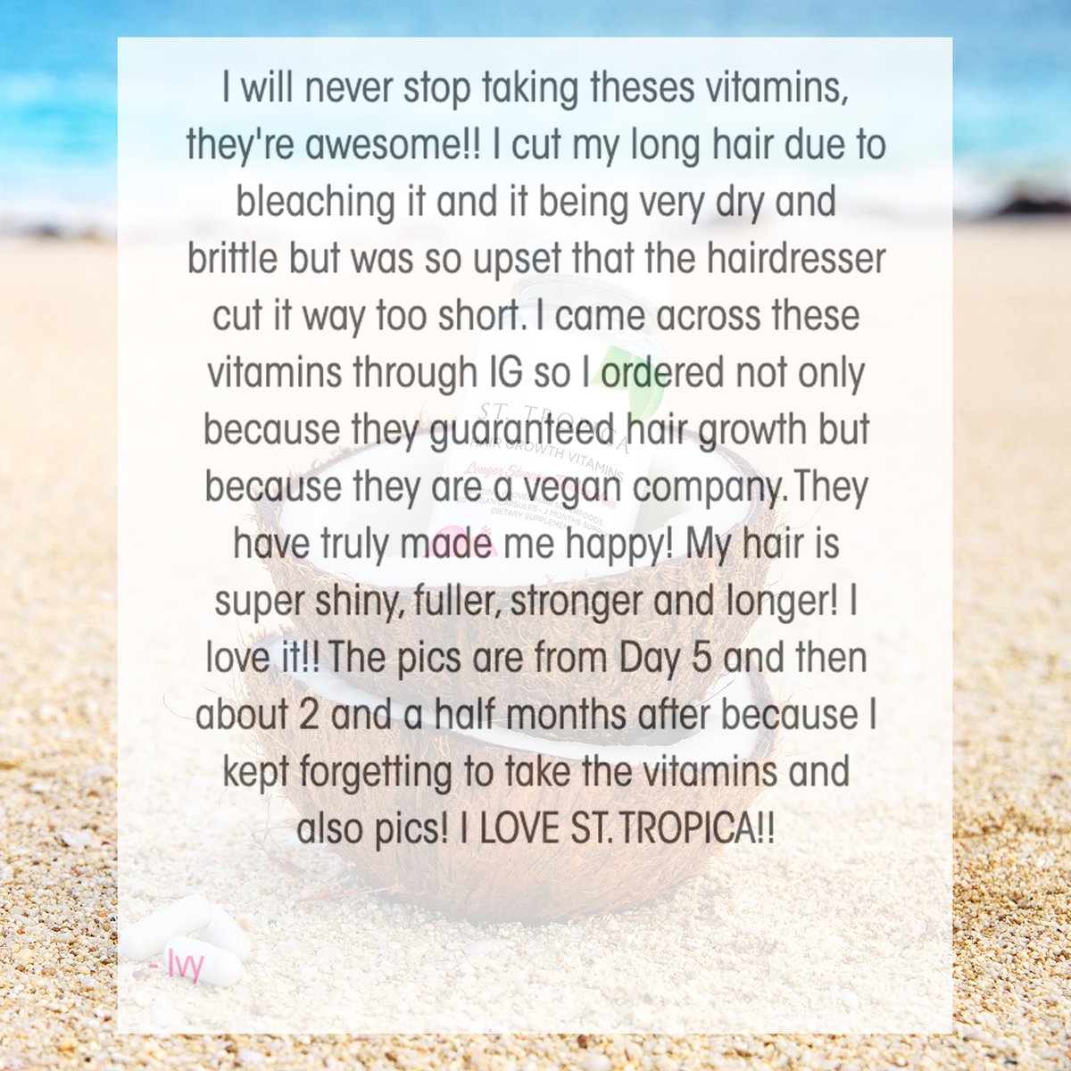 STTROPICA's tweet photo. Swipe to read her review! 😍
#customerreview #realcustomerresults #hairgrowth #60dayhairchallenge #hairgrowthvitamins #gorgeoushair #hairgoals #longhairdontcare #productsthatwork #productsyoucantrust #sttropica #sttropicaproducts https://t.co/GncEiq8dVw