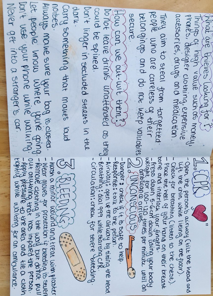 SharplesLSfL's tweet photo. Getting some great #PSHE work coming in from pupils @SharplesSchool  working from home. Here is an amazing booklet by Raeesa about staying safe and first aid! https://t.co/ivfv2AMm3y