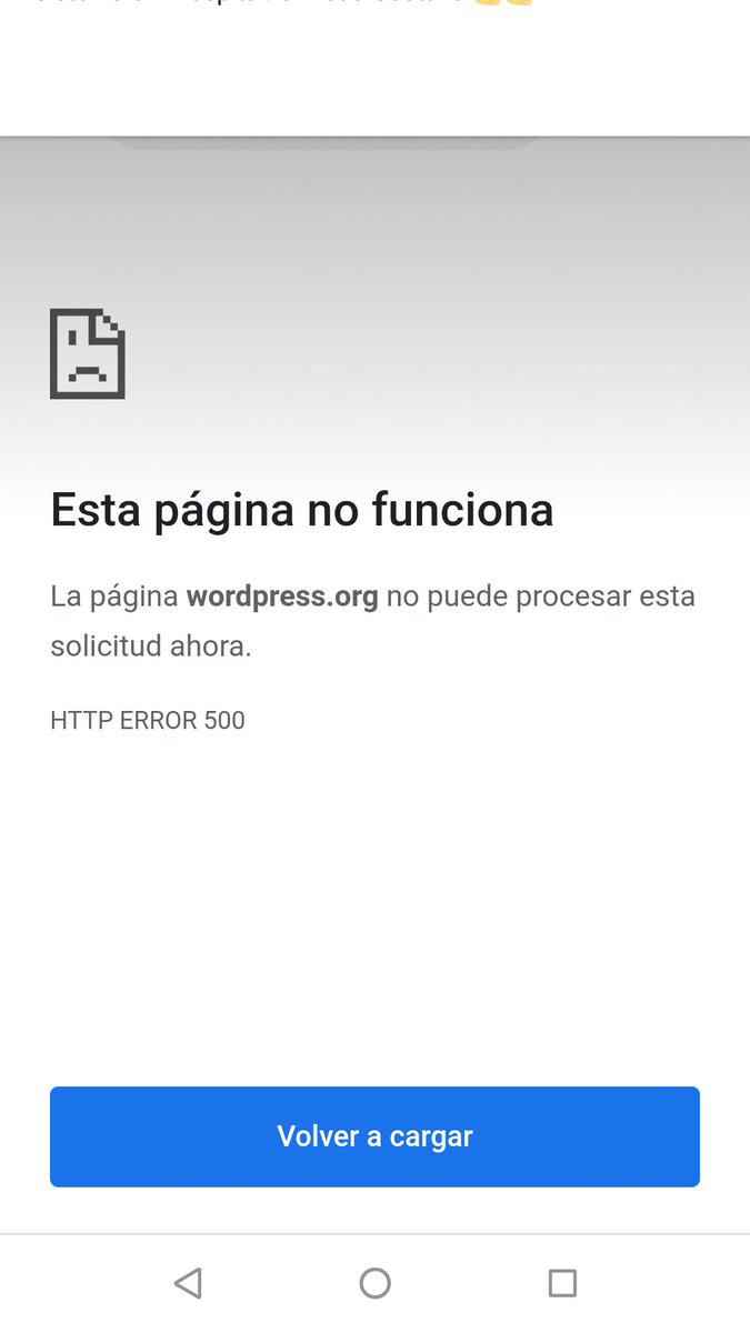 Wordpress.org caido?? Error 500... #WordPress