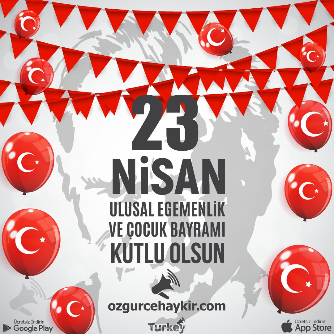 23 Nisan Ulusal Egemenlik ve Çocuk Bayramımız kutlu olsun! 

#23NisanKutluOlsun #Freelyshout - freelyshout.com | ozgurcehaykir.com