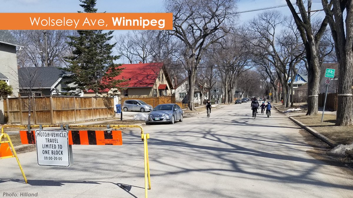  @cityofwinnipeg has limited traffic to create slow streets for cyclists, pedestrians and families