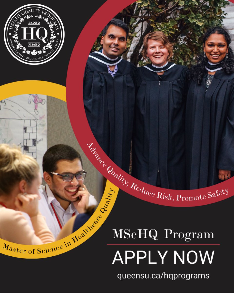 QueensuHQ's tweet photo. Given the current #COVID19 pandemic, #HQPrograms is extending the #MScHQ application deadline to allow those affected by this global health emergency more time to submit their applications. Visit https://t.co/TAIHnHf8i8 to learn more. @KTerna @QueensUHealth #healthcarequality https://t.co/U1YZn6VQPo