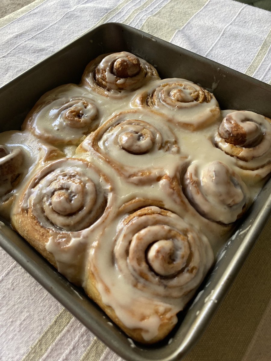 Tried making cinnamon rolls from scratch and they were simply okay, definitely room for improvement but at least they look good 