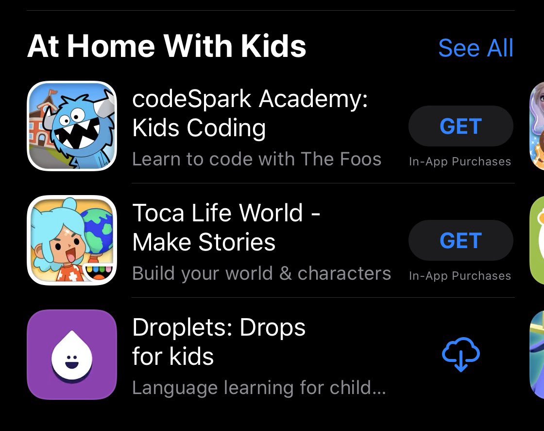 ThomasEngebrand's tweet photo. Inspiring to see the newest addition to the @language_drops family featured in the App Store 👶 https://t.co/96M0aQFeiq