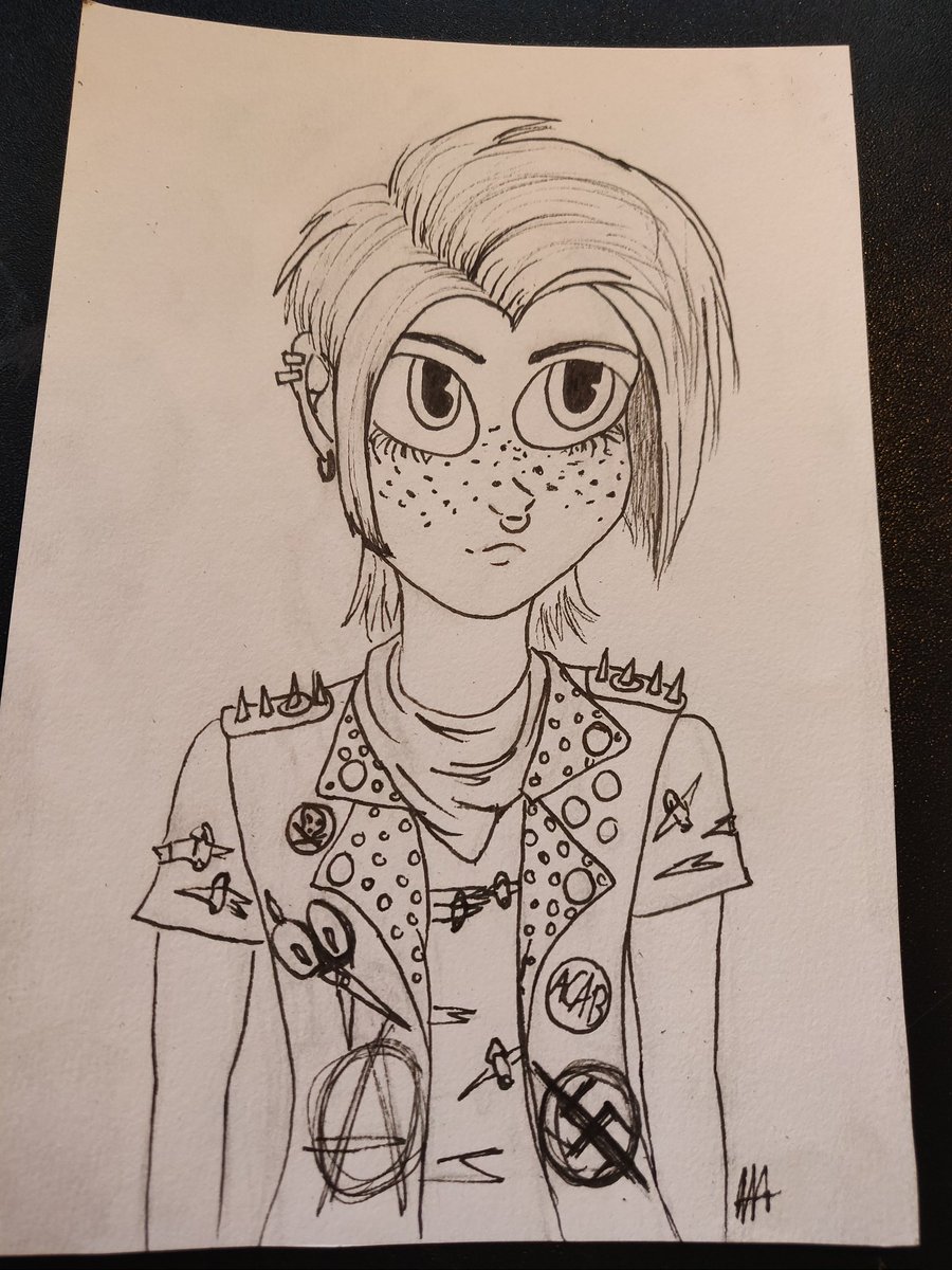 Day 41. I have a weird concept of time. Happy about the  @pomgranlovesyou account. Animal crossing. Bought new shoes online for spring weather. Drew this punk Babs seed because of childhood headcannon reasons. Felt better physically. Videocall with friends and bf.