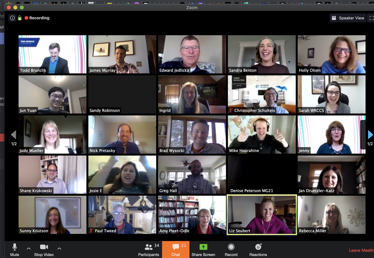 edUcation_frwd's tweet image. Even though we weren't "together" today, we were TOGETHER ALL DAY!  Felt great to be in the #InnovationZone amidst this wild and exciting journey! @WRCCSworks @pullED_Learning @Randerson__ @STEM_Saratoga @Innov8WI @hterrill @CESA9