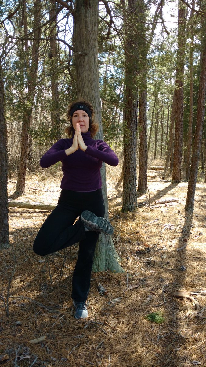 Wednesday Wellness. Another 4 miles in the Pine Barrens, and doing Tree amongst the trees. #SpringMeOut #WeRBeach #BeachAtOurBest <a href="/ptbeachsuper/">Will Smith</a> <a href="/ptbeachitalian/">@ptbeachitalian</a> #yogatree