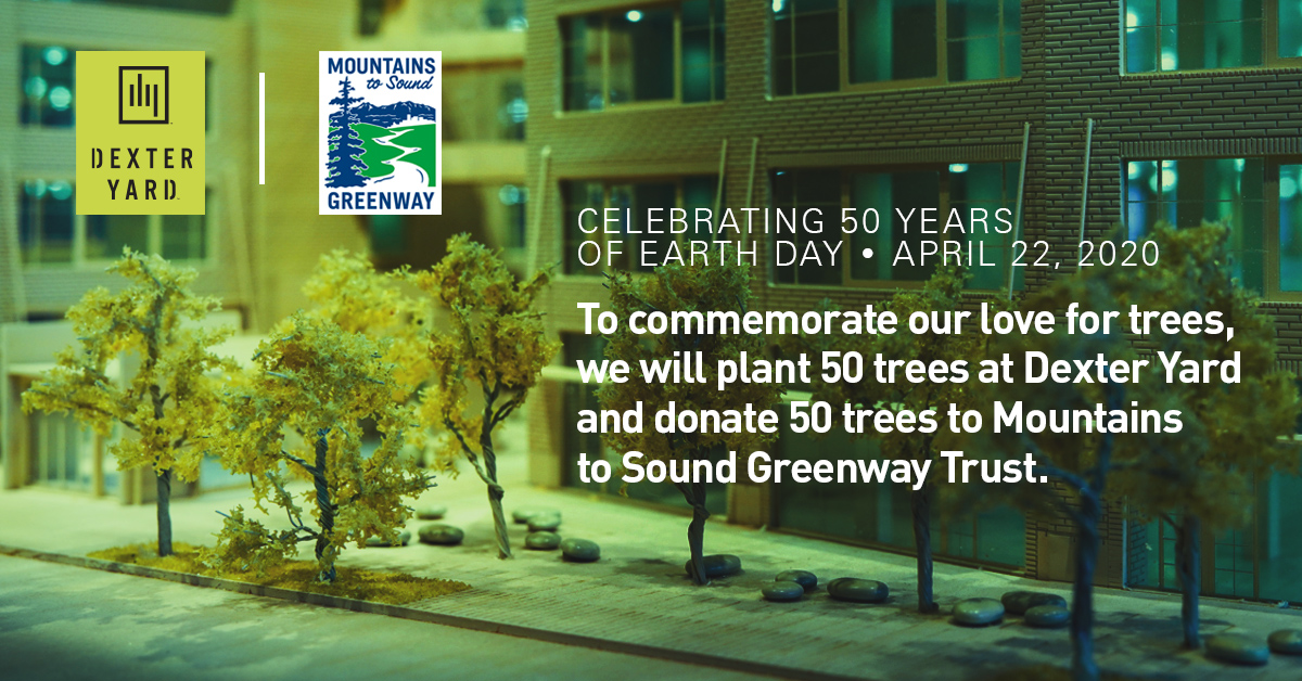 BioMedSeattle's tweet photo. 50 trees for 50 years @BioMedRealty’s #DexterYard team celebrates Earth day by donating 50 trees to Mountains to Sound Greenway @MTSGreenway https://t.co/PsfupjH315